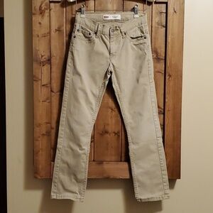 Levi's 511 Slim Tan Brushed Sueded Jeans Size 10 Regular